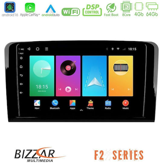 Bizzar Ηχοσύστημα Αυτοκινήτου για Mercedes-Benz ML / GL Class (Bluetooth/USB/WiFi/GPS/Apple-Carplay/Android-Auto) με Οθόνη Αφής 9"