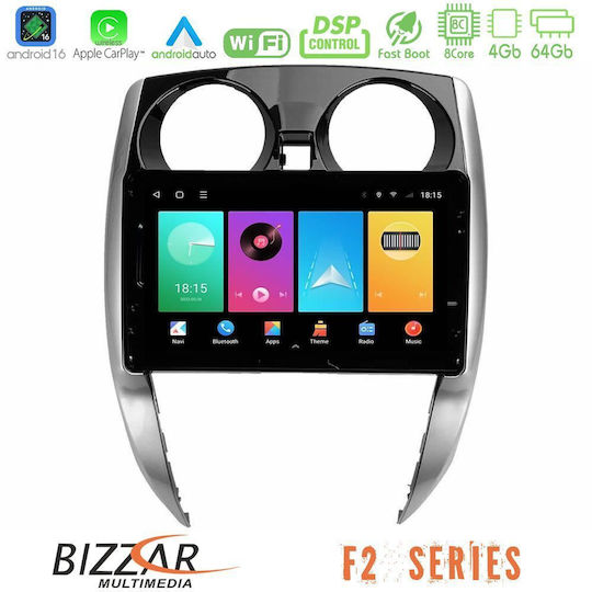 Bizzar Car Audio System for Nissan Note 2013-2018 (Bluetooth/USB/WiFi/GPS/Apple CarPlay/Android Auto) with 10" Touch Screen