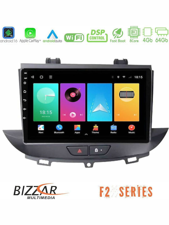 Bizzar Car Audio System for Opel Grandland Crossland X Grandland X Bluetooth USB WiFi GPS Apple CarPlay Android Auto with 9" Touch Screen