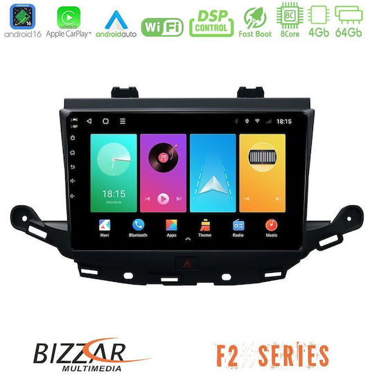 Bizzar Ηχοσύστημα Αυτοκινήτου για Opel Astra 2015-2019 (Bluetooth/USB/WiFi/GPS/Apple-Carplay/Android-Auto) με Οθόνη Αφής 9"