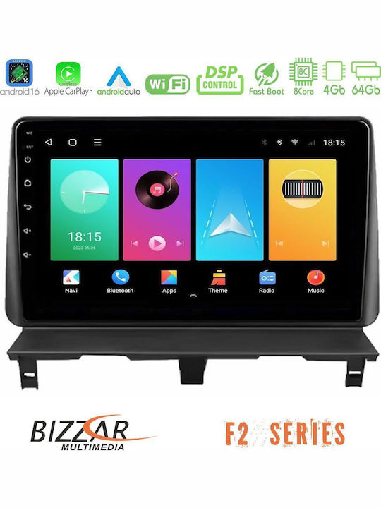 Bizzar Car Audio System for Peugeot Partner Citroen Berlingo 2002-2008 Bluetooth USB WiFi GPS Apple CarPlay Android Auto with 9" Touch Screen