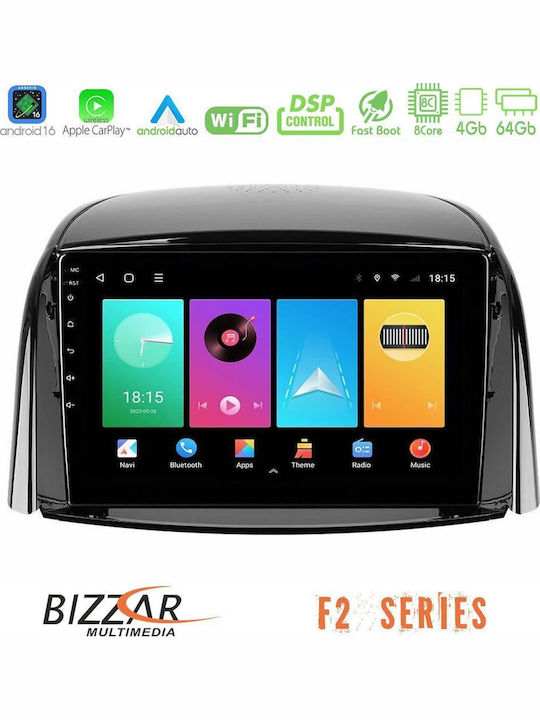 Bizzar Car Audio System for Renault Koleos 2007-2015 Bluetooth USB WiFi GPS Apple CarPlay Android Auto with 9" Touch Screen