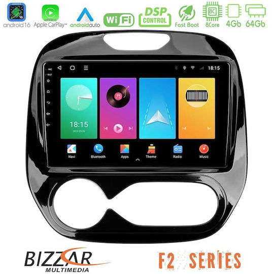 Bizzar Auto-Audiosysteme für Renault Erfassen 2013-2019 mit A/C Bluetooth USB Eingebautes Wi-Fi / 3G GPS Apple CarPlay Android Auto mit Touchscreen 9 Zoll