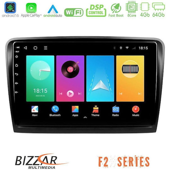 Bizzar Car Audio System for Skoda Superb 2008-2015 Bluetooth USB WiFi GPS Apple CarPlay Android Auto with 10" Touch Screen