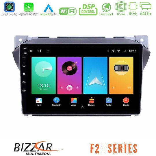 Bizzar Ηχοσύστημα Αυτοκινήτου για Suzuki Alto Nissan Pixo (Bluetooth/USB/WiFi/GPS/Apple-Carplay/Android-Auto) με Οθόνη Αφής 9"