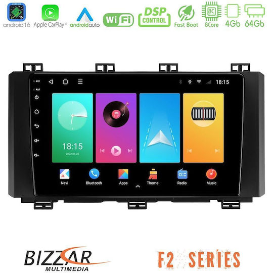 Bizzar Auto-Audiosystem für Seat Ateca 2017-2021 Bluetooth USB Eingebautes Wi-Fi GPS Apple CarPlay Android Auto mit 9 Zoll Touchscreen