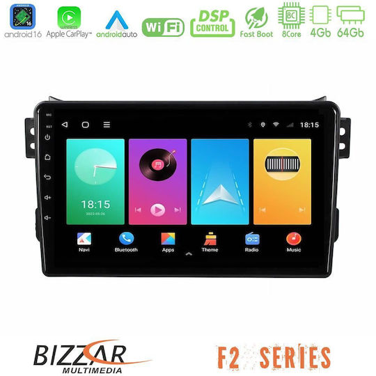 Bizzar Car Audio System for Opel Agila Suzuki Splash 2008-2014 Bluetooth USB WiFi GPS Apple CarPlay Android Auto with 9" Touch Screen