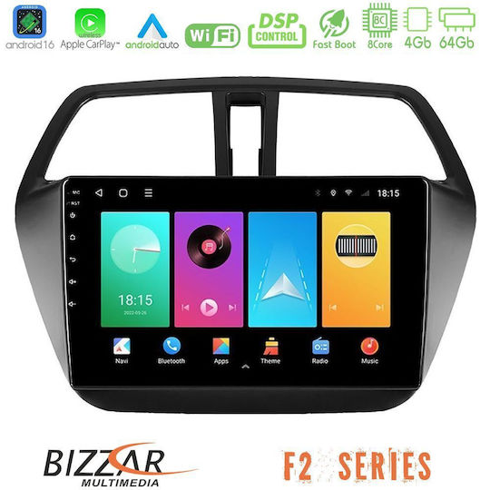 Bizzar Ηχοσύστημα Αυτοκινήτου για Suzuki SX4 S-Cross 2013 – 2020 (Bluetooth/USB/WiFi/GPS/Apple-Carplay/Android-Auto) με Οθόνη Αφής 9"