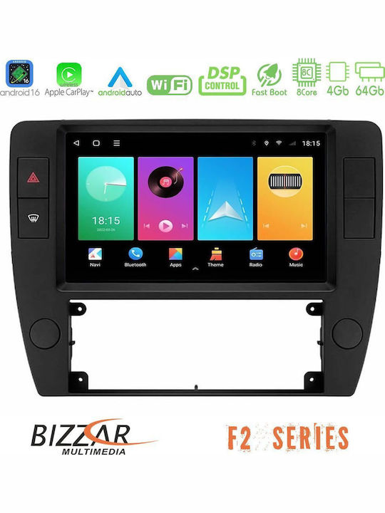 Bizzar Car Audio System for Volkswagen Passat 2001-2005 Bluetooth USB WiFi GPS Apple CarPlay Android Auto with 9" Touch Screen