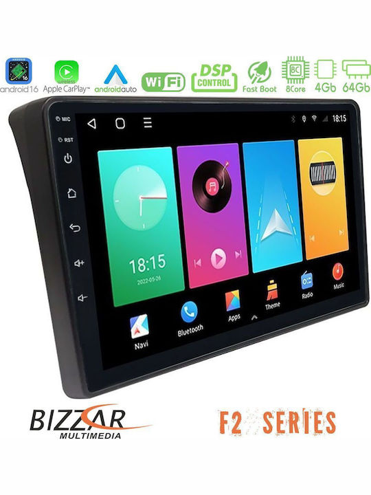 Bizzar Car Audio System for Peugeot Boxer Fiat Ducato Citroen Jumper 2025-2026 Bluetooth USB WiFi GPS Apple CarPlay Android Auto with 9" Touch Screen