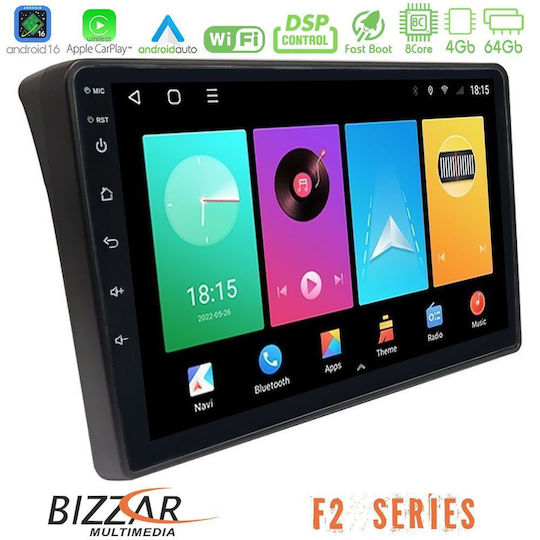 Bizzar Car Audio System for Peugeot Boxer Fiat Ducato Citroen Jumper 2025-2026 Bluetooth USB WiFi GPS Apple CarPlay Android Auto with 9" Touch Screen