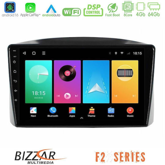 Bizzar Auto-Audiosystem für Jeep Grand Cherokee 2005-2007 mit Touchscreen 10 Zoll Bluetooth USB WiFi GPS Apple CarPlay Android Auto