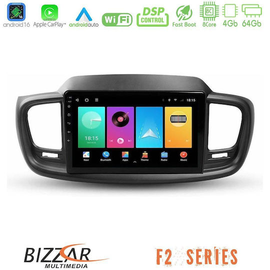 Bizzar Car Audio System for Kia Sorento 2018-2021 Bluetooth USB WiFi GPS Apple CarPlay Android Auto with 9" Touch Screen