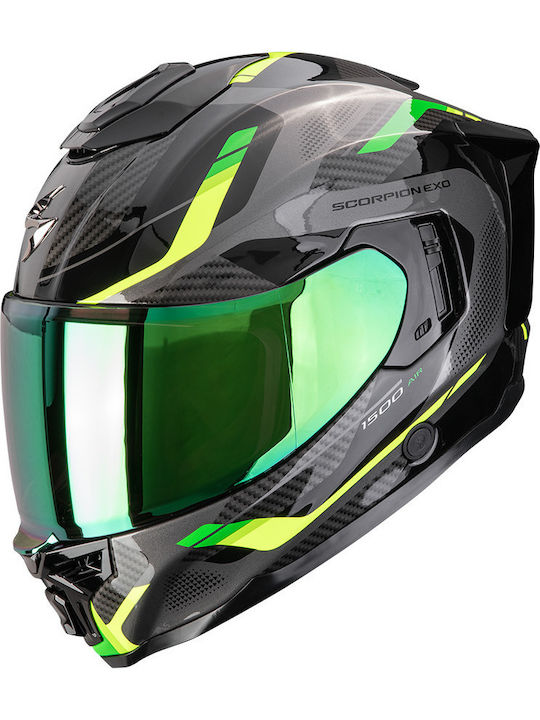 Scorpion Exo 1500 Air Sleek Black/Green Motorcy...