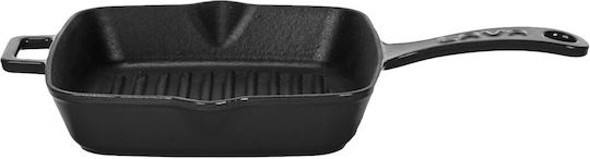 Lava Cast Iron Grill Pan with Enamel Coating 19.5cm