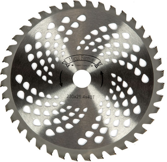 Micul Fermier Lamă Motocoasă 40 Dinți Carbura Grosime 1mm Ø230mm