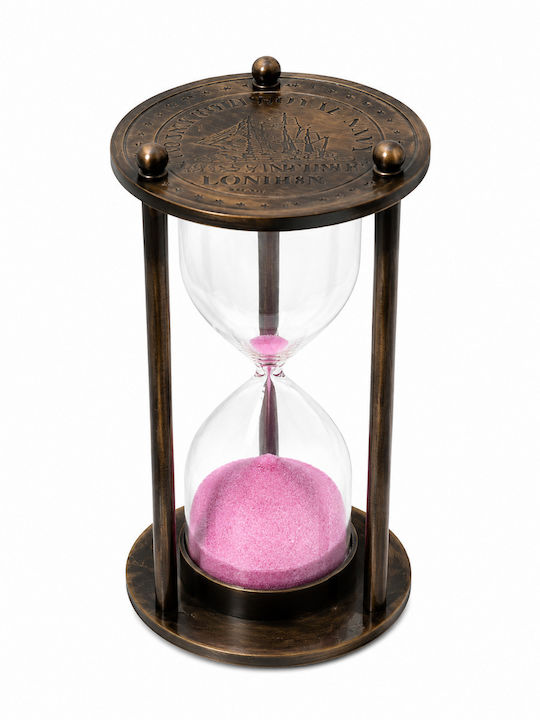 Handgefertigte Eisen-Sanduhr Royal Navy London Violette Staub 10x7cm Tischdekoration