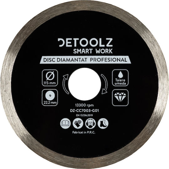 Detoolz Δίσκος Κοπής Δομικών Υλικών 115mm