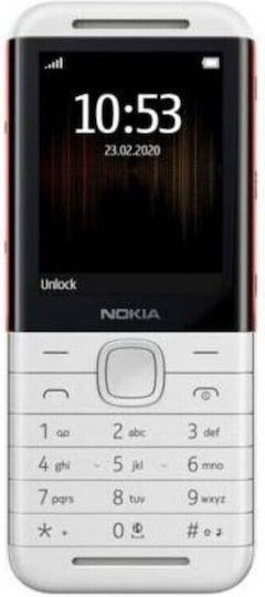 Nokia 5310 2020 Dual SIM Handy mit Tasten Griechisches Menü Weiß/Rot