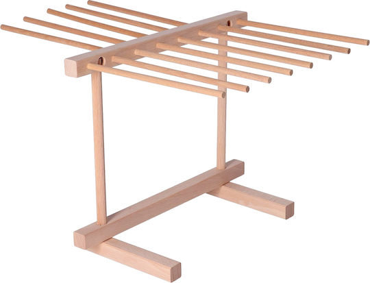 Pasta Drying Rack 13 Arms Beech Wood 36 X 30 Cm Zokura