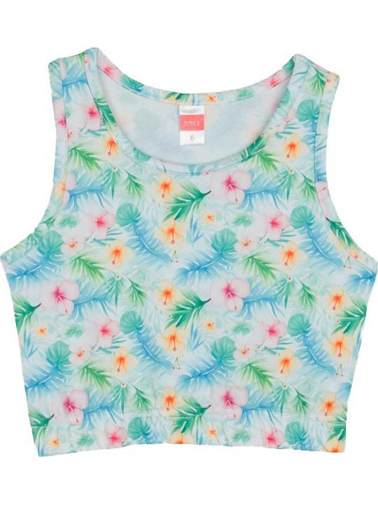 Joyce Kinderoberteile Crop Top Ärmellos Hellblau