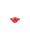 Porland Serving Bowl for Dip Round Porcelain Red with Diameter 7cm