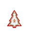 Easylife Fancy Gingerbread Χριστουγεννιάτικη Πιατέλα Πορσελάνινη Δεντράκια 25.5x20.5εκ.