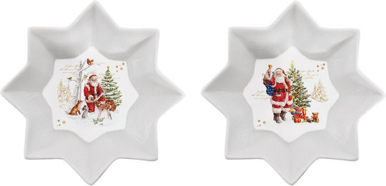 Easylife Christmas Memories Σετ Χριστουγεννιάτικα Μπωλ Πορσελάνινα 14εκ. 2τμχ