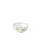 Easy-Life Fleurs Et Citrons Servierschale Rund aus Porzellan Gelb