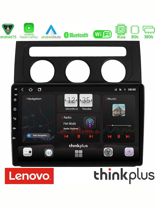 Lenovo Car Audio System for Volkswagen Touran 2003-2011 (Bluetooth/USB/AUX/WiFi/GPS/Apple CarPlay/Android Auto) with 10" Touch Screen