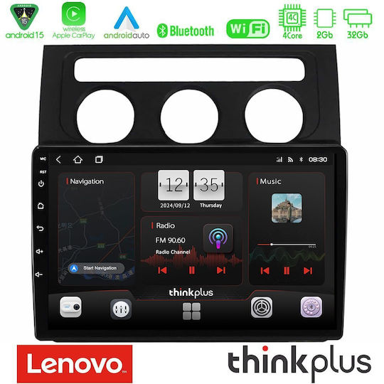 Lenovo Car Audio System for Volkswagen Touran 2003-2011 (Bluetooth/USB/AUX/WiFi/GPS/Apple CarPlay/Android Auto) with 10" Touch Screen