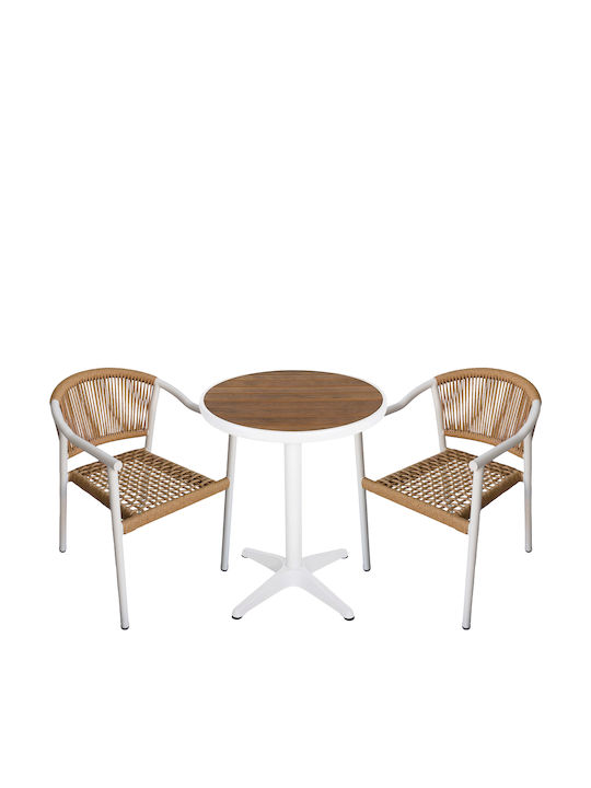 Outdoor Dining Set Rarotonga 3 Pieces Artelibre