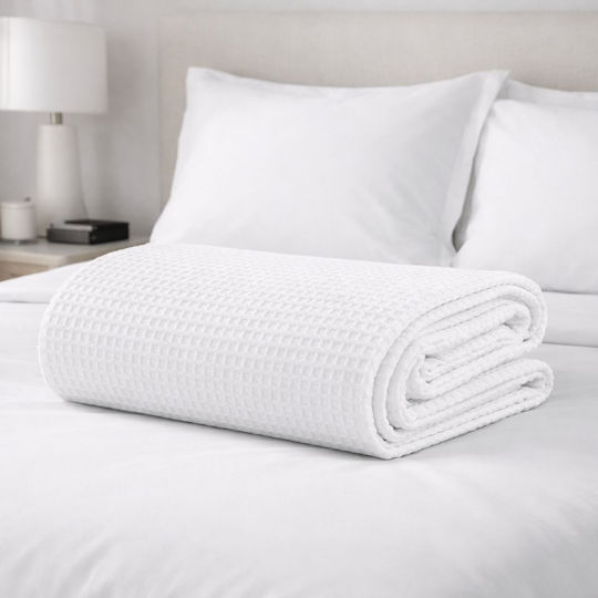 Adam Home Waffle Μονή 165x240εκ. Λευκή