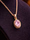 Necklace with Pink Gold Plating Pink