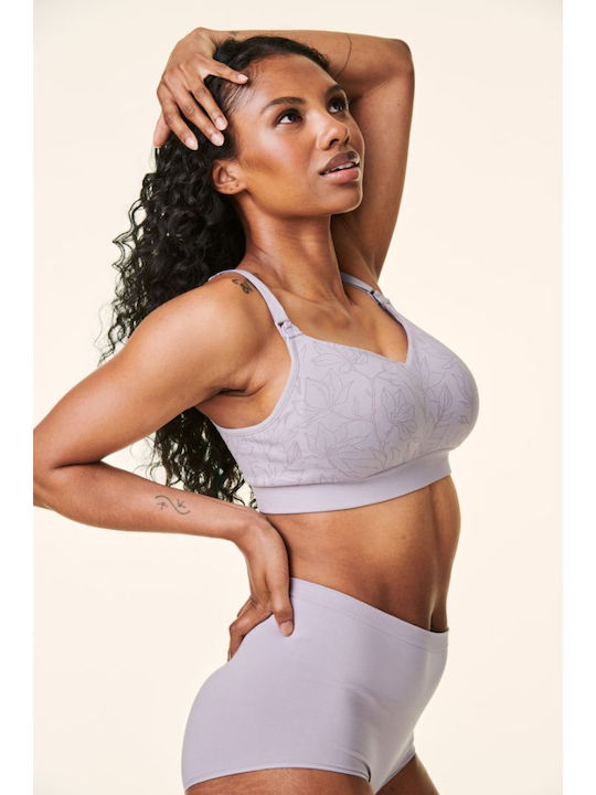 Bravado Maternity & Nursing Bra with Clips Grey Orchid Jacquard
