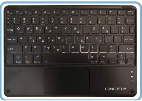 Conceptum BTOUCH-301GR Fără Fir Bluetooth Tastatură cu Touchpad Grecească
