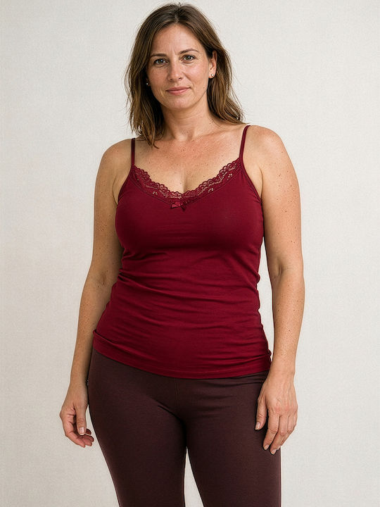 Top Fără Mâneci Pentru Femei Cu Dantelă Tricou ...