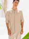 Μακρυμάνικo Τζιν Overshirt Μπεζ