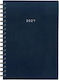 Next Daily Agenda Basic 2027 Blue Leather Spira...