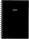 Next Daily Agenda Basic 2027 Black Leather Spir...