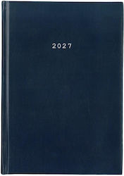 Next Basic Agenda A4 2027 Blue Leather (with Personalization)