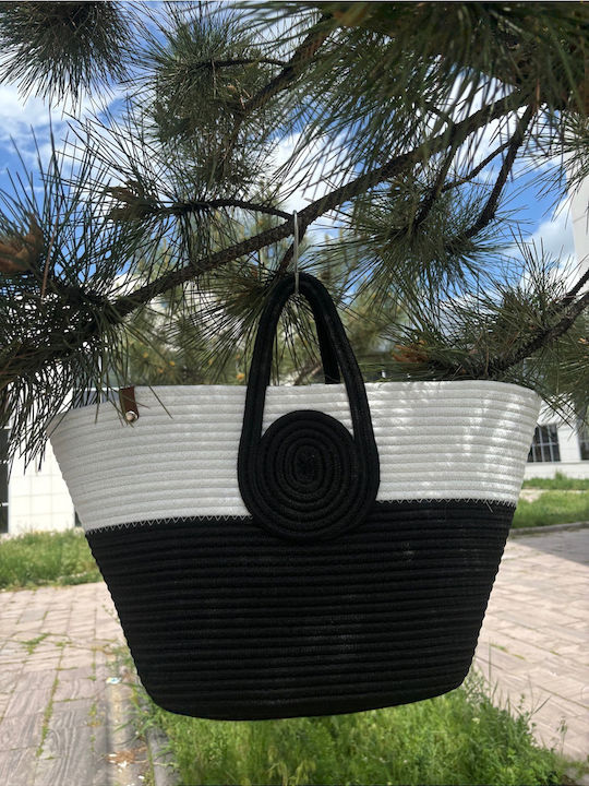 Geantă De Plajă Din Wicker Neagră