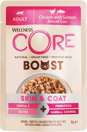 Wellness Core Υγρή Τροφή για Ανήλικες Γάτες σε Φακελάκι με Κοτόπουλο, Σολομό, Κρέας, Συκώτι και Πατάτες 85gr