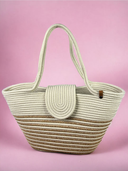 Enpapa Korbweide Strandtasche Beige