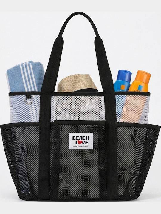 Frottee Strandtasche Schwarz