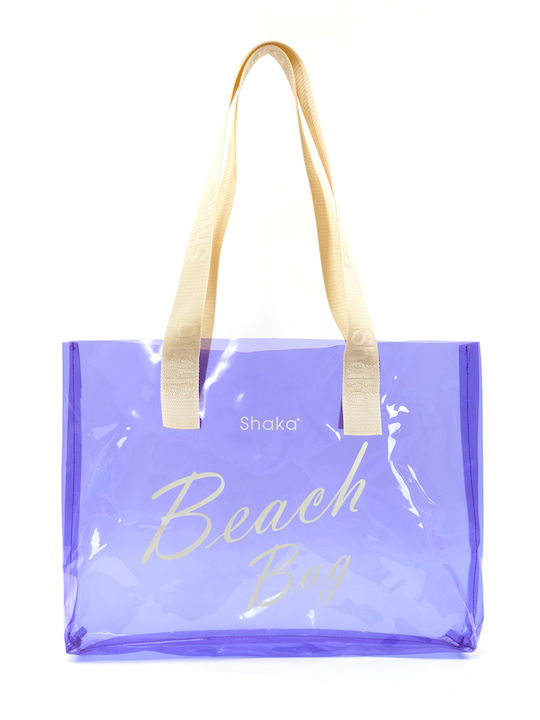 Kunststoff Strandtasche mit Hut Lila