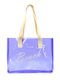 Kunststoff Strandtasche mit Hut Lila