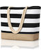 Stoff Strandtasche Schwarz