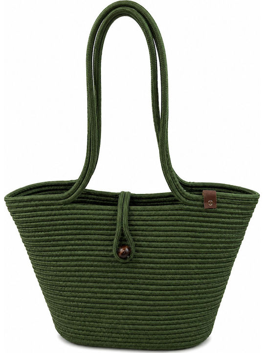 Geantă De Plajă Din Wicker Verde
