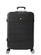 CAT V-Power Alexa Large Hard Travel Suitcase Black with 4 Wheels Height 76cm
